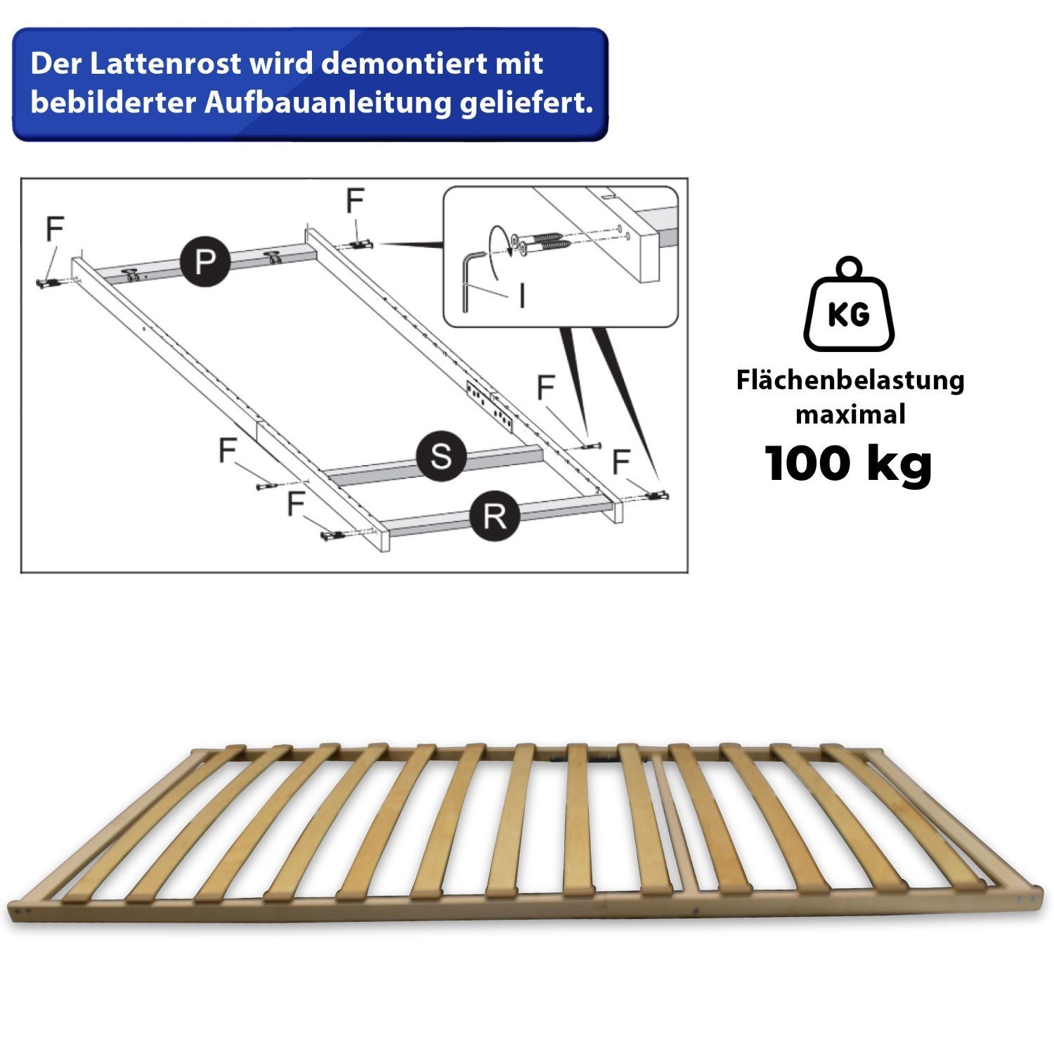 Lattenrost FIX Auf- und Abbau