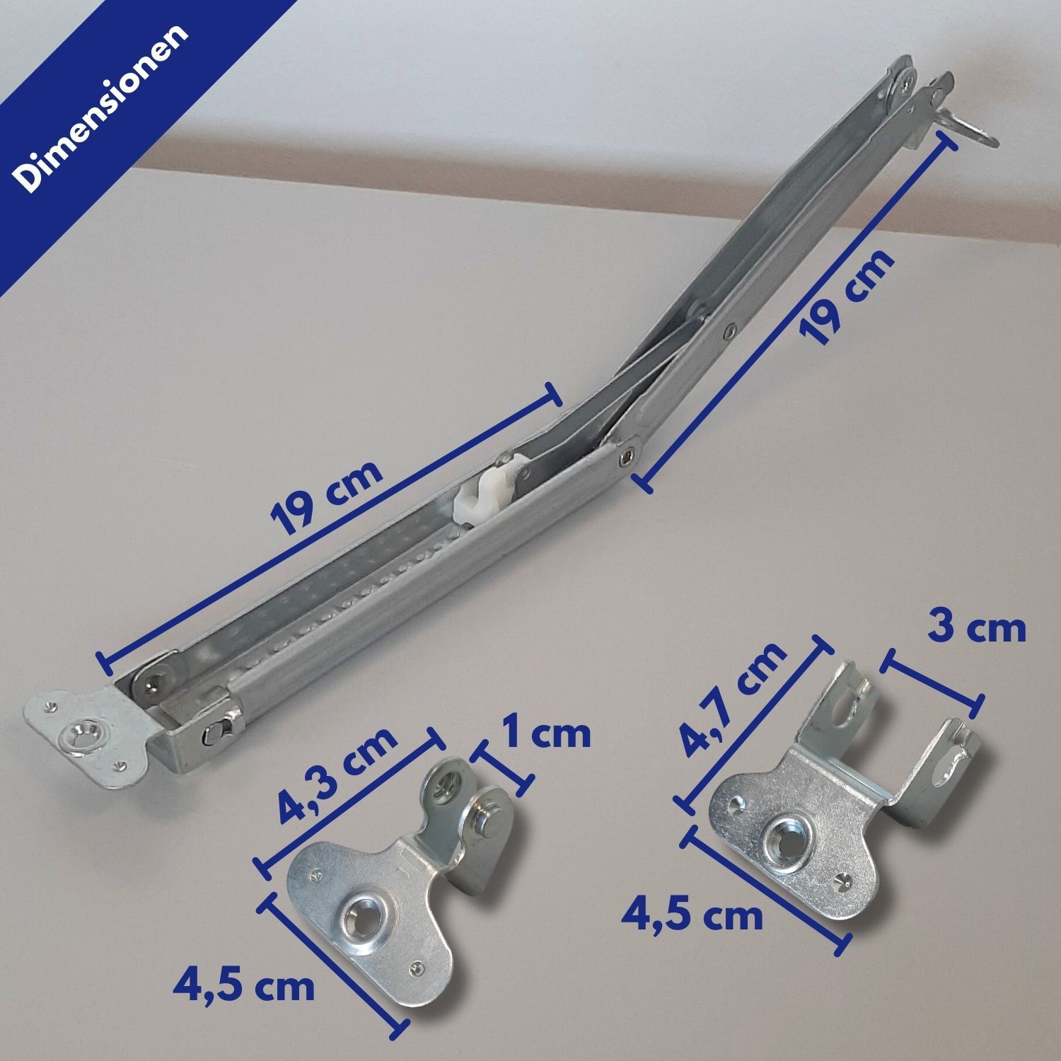 Coemo 2 Stk Scharniere Kopfteilverstellung inkl. 4 Schrauben & Montagematerial - Einfache & Präzise Anpassung für Möbel