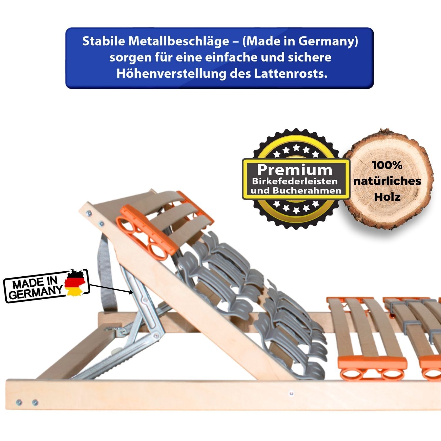 Coemo KombiFlex Federleisten-Teller-Lattenrost starr oder verstellbar