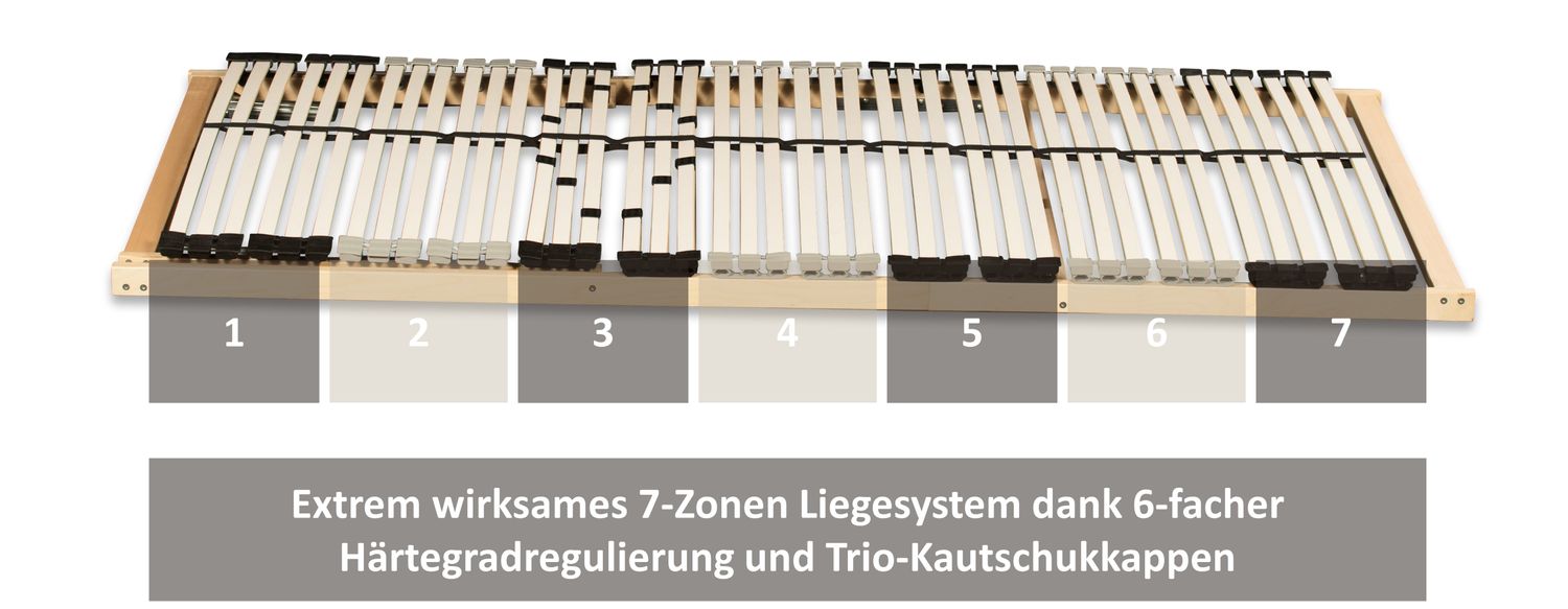 Coemo Lattenrost-Discounter 7-Zonen-Lattenrahmen 